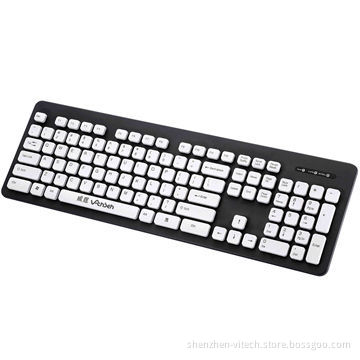 Wireless Washable Keyboard, Mini Receiver, Fashion Design